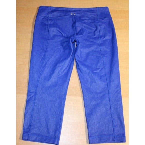 Womens Under Armour UA StudioLux Denim 20” Studio Capris Leggings MD Medium Blue - Picture 3 of 4